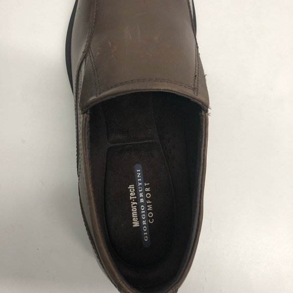 Giorgio Brutini shoes brown leather slip on